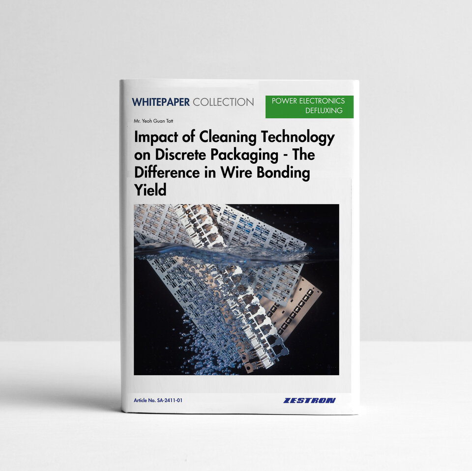 Whitepaper Cover - Impact of Cleaning Technology on Discrete Packaging with Difference in Wire Bonding Yield | © Zestron