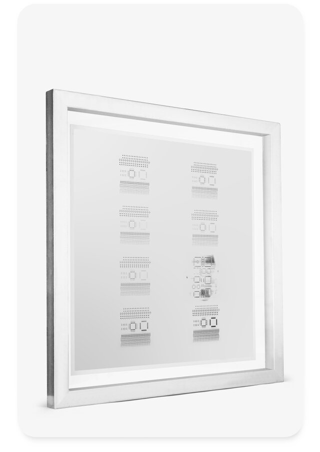 closeup stencil opening after cleaning 