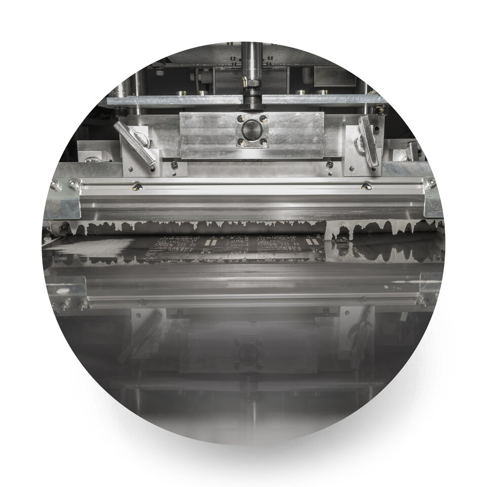 underside wipe cleaning closeup on stencil 