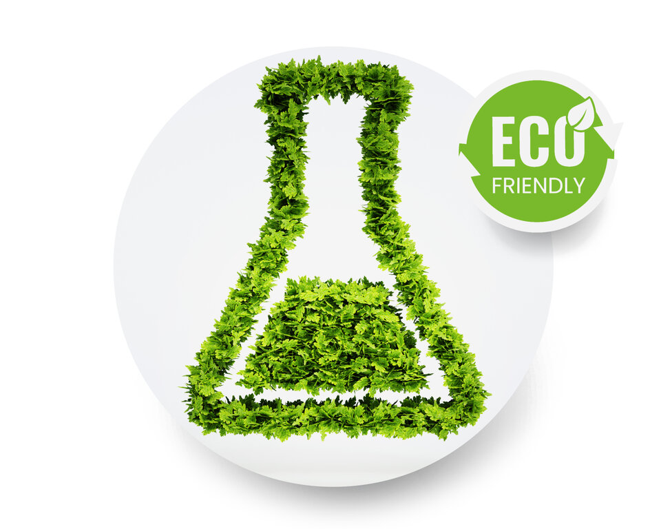 eco friendly chemistry science beaker 