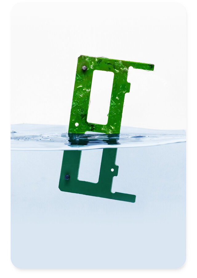 conformal coating on pallet showing failure during the process