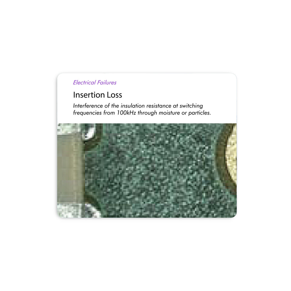 Insertion loss closeup on a pcb 