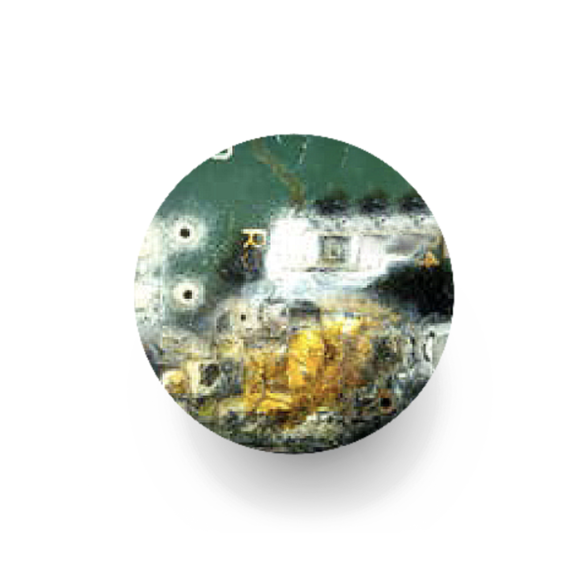 burned pcb components closeup 