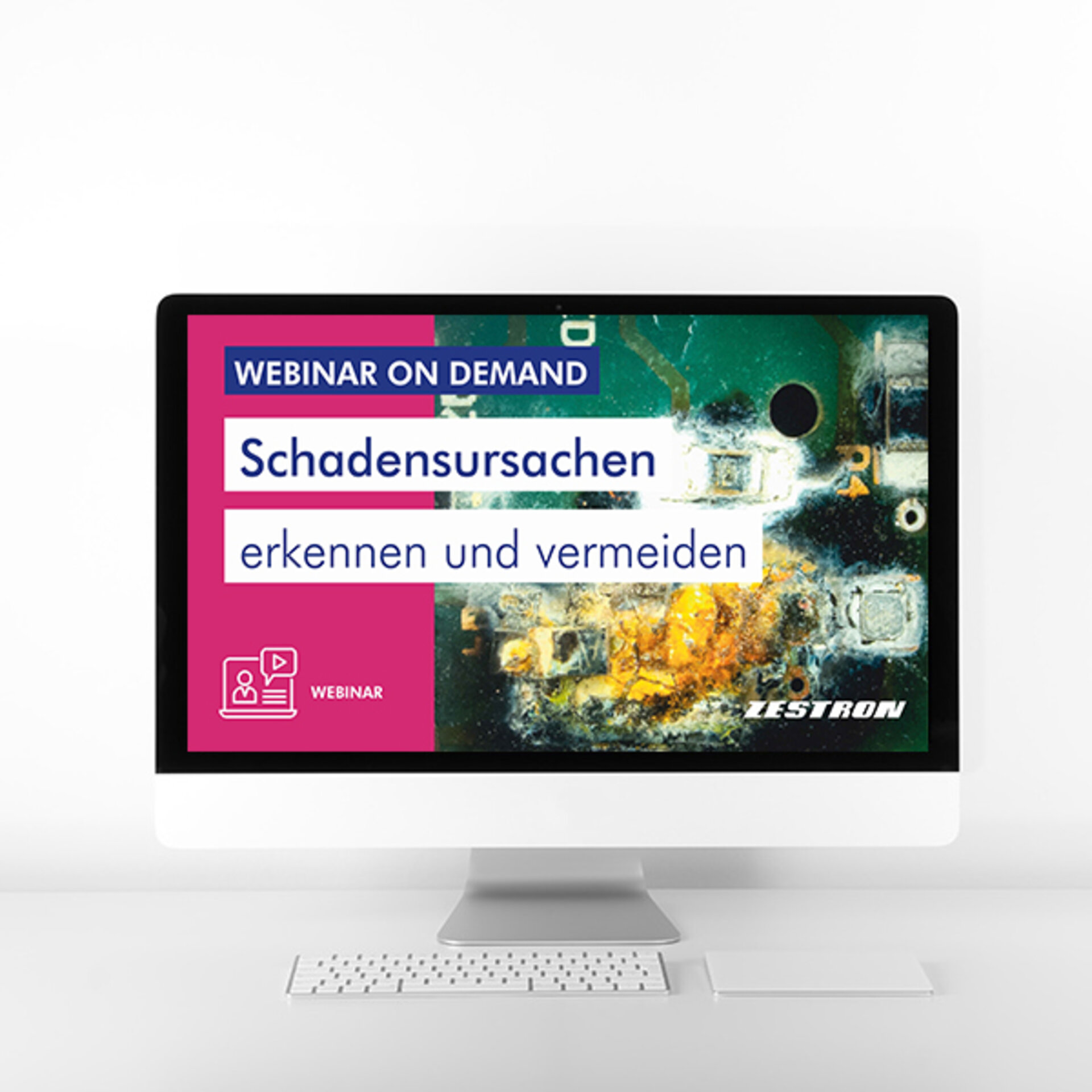 Abbildung Webinar on Demand Thema Schadensursachen elektronische Baugruppen erkennen und vermeiden