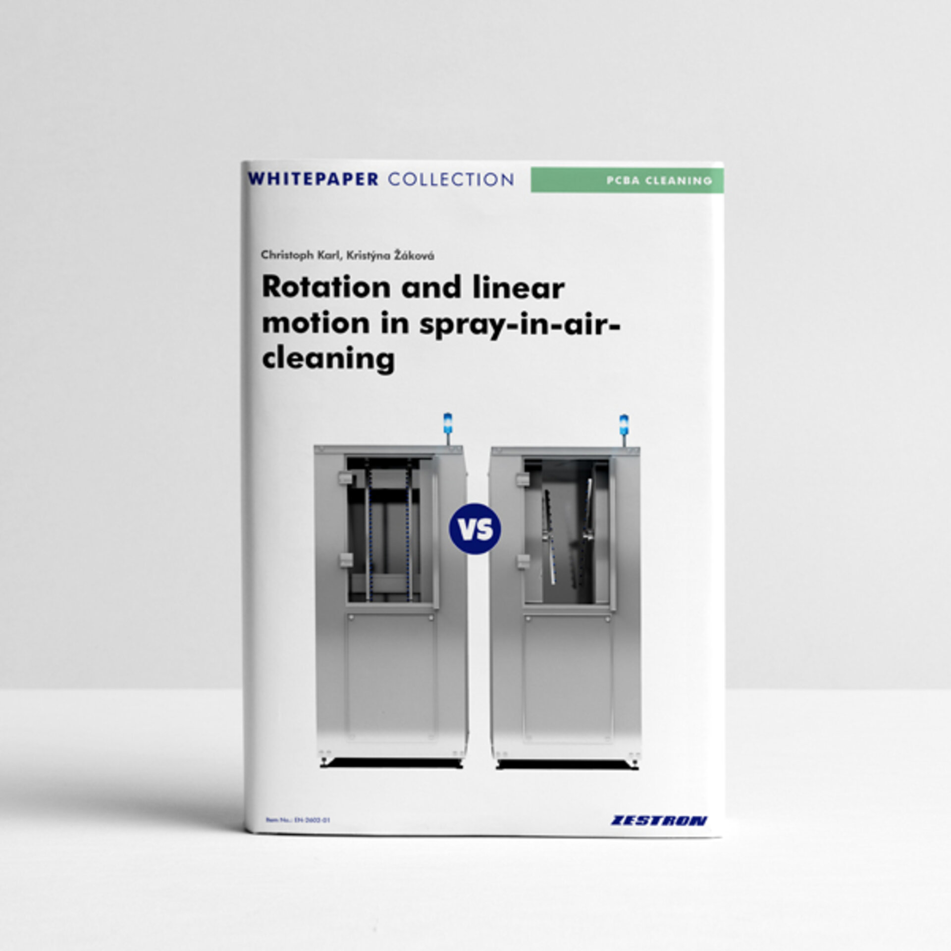Cover Whitepaper Rotation and linear motion in spray-in-air-cleaning | © ZESTRON
