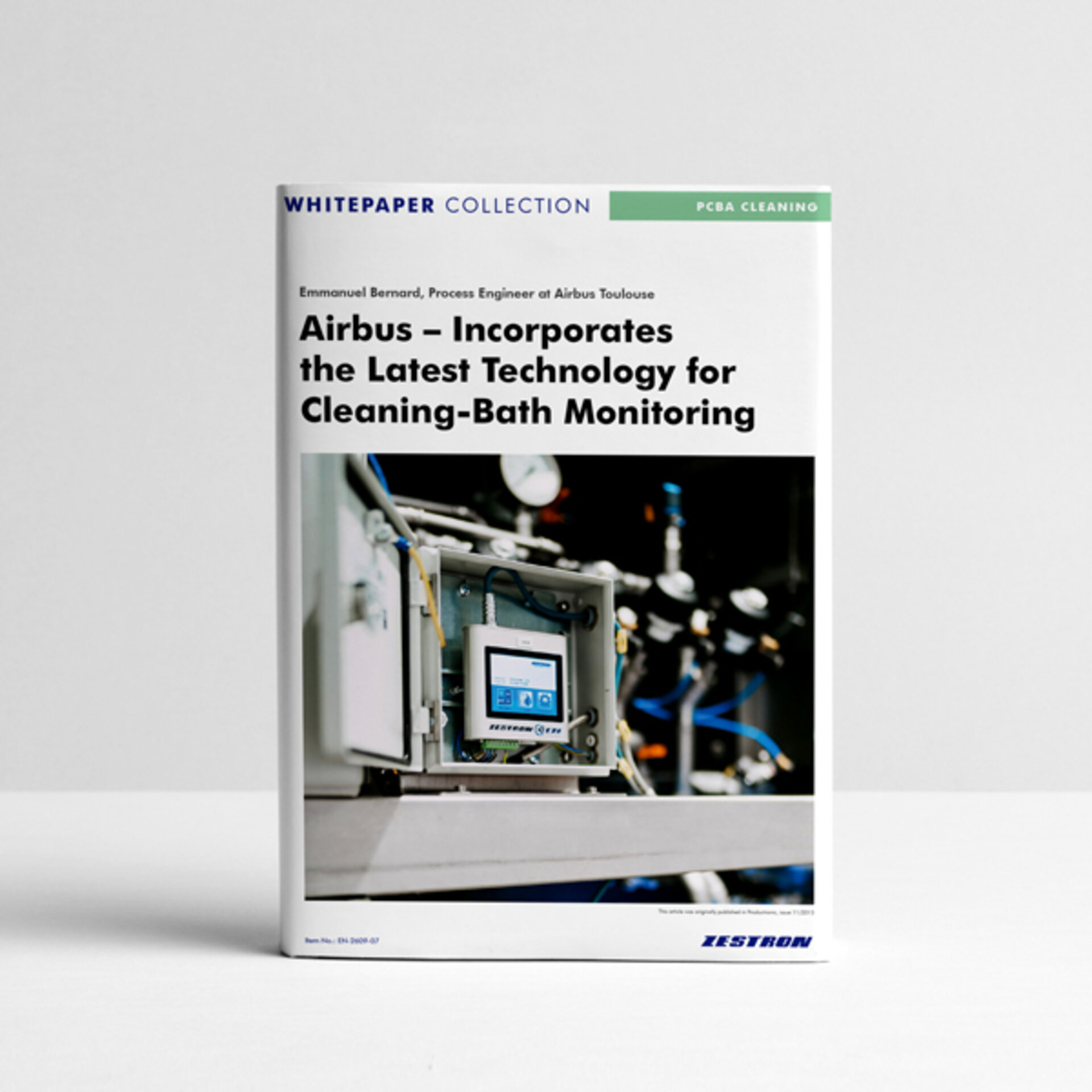 Whitepaper cover: Airbus Incorporates the Latest Technology for Cleaning-Bath Monitoring